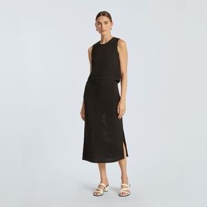 NWOT Everlane knit crochet midi skirt with slit